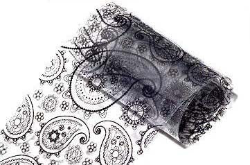 Black Paisley - HONA - The Home Of Nail Art