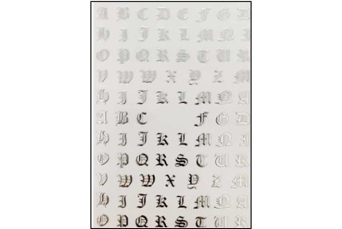 44 - Old English Font Stickers